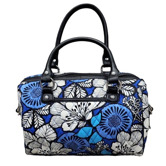 Vera Bradley Handbags - NWOT Vera Bradley Blue Bayou floral cotton quilted Loft Duffel satchel handbag